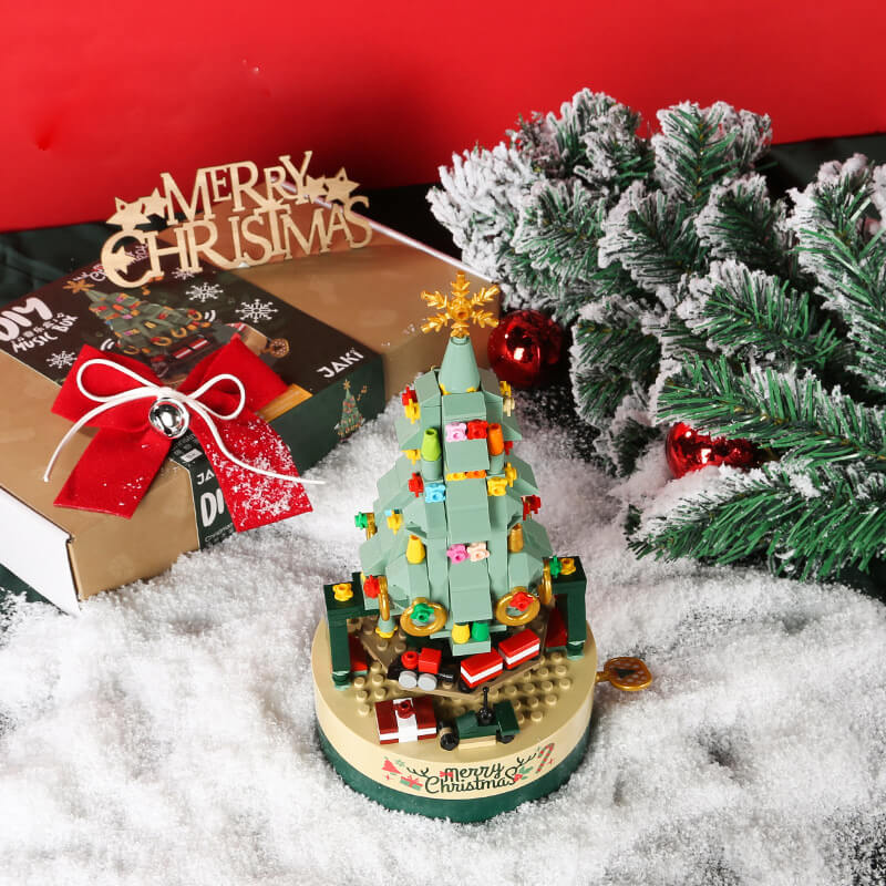 Christmas Tree Building Blocks Set Music Box LED Light