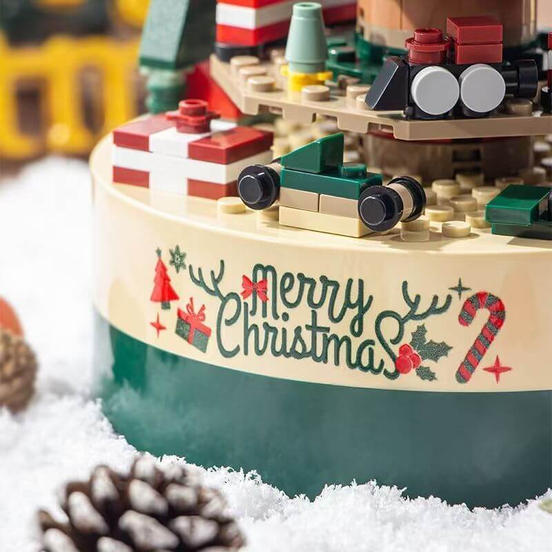 Christmas Tree Building Blocks Set Music Box LED Light