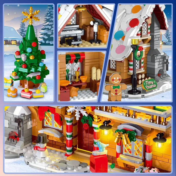 Gingerbread House Building Set LED Lights