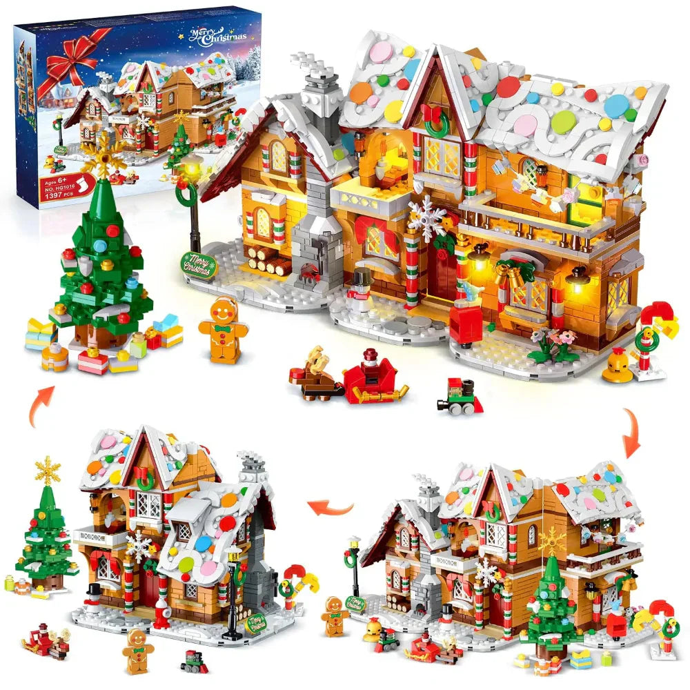 Gingerbread House Building Set LED Lights