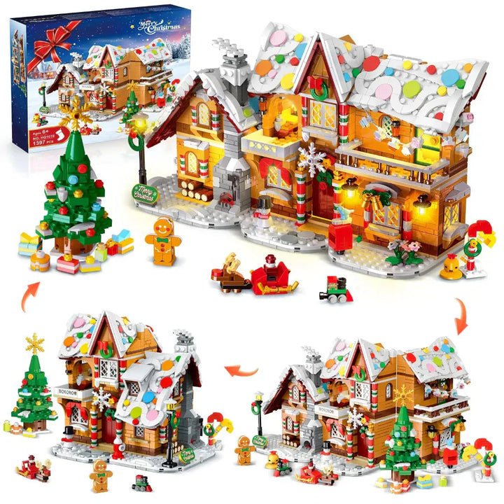 Gingerbread House Building Set LED Lights