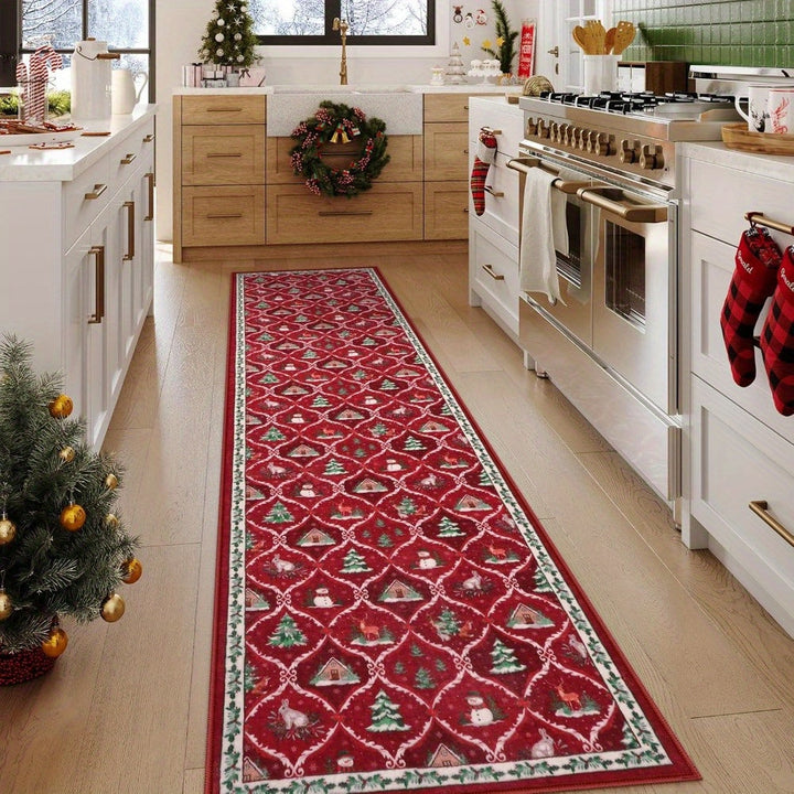 Christmas Runner Rug Holiday Carpet Runner Rug