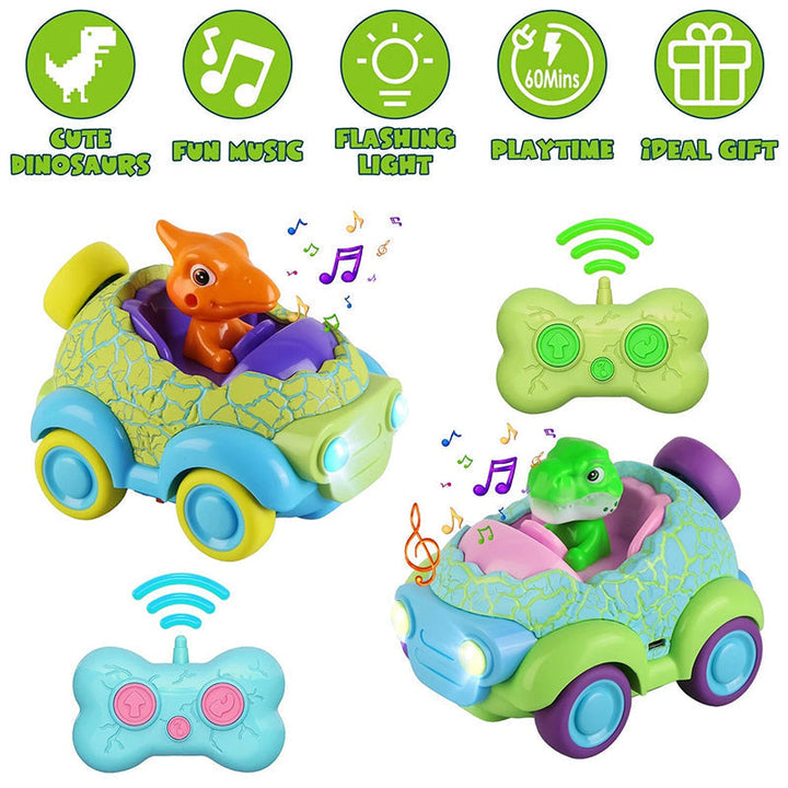 Dinosaur Remote Control Car RC Rechargeable Light Music