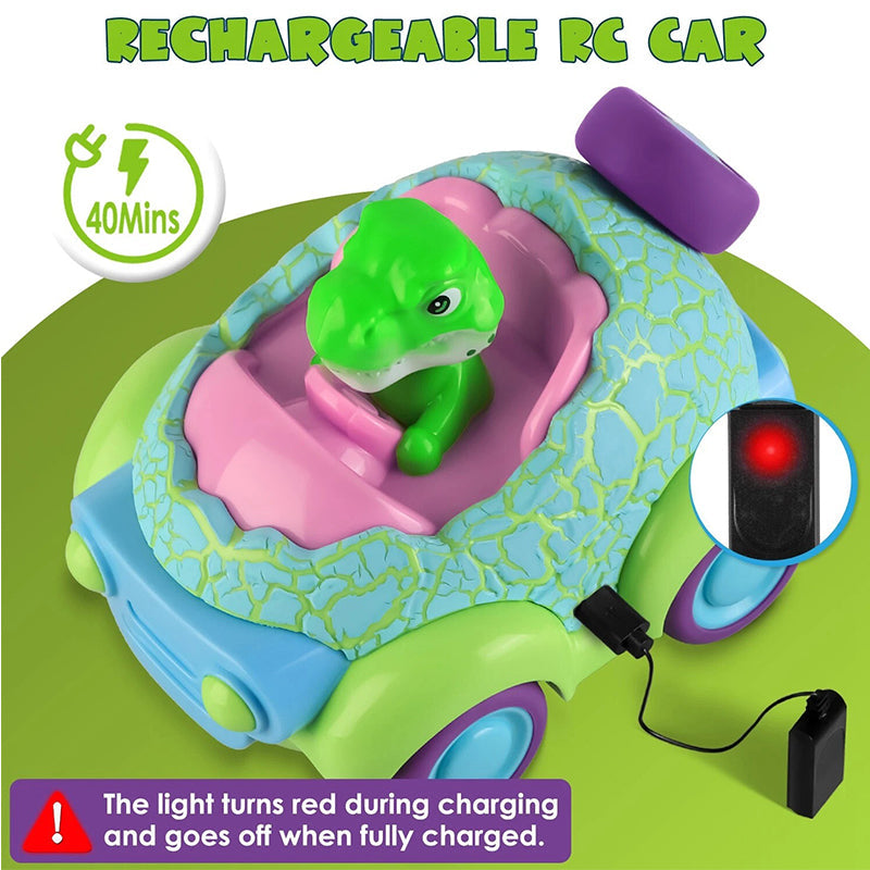 Dinosaur Remote Control Car RC Rechargeable Light Music