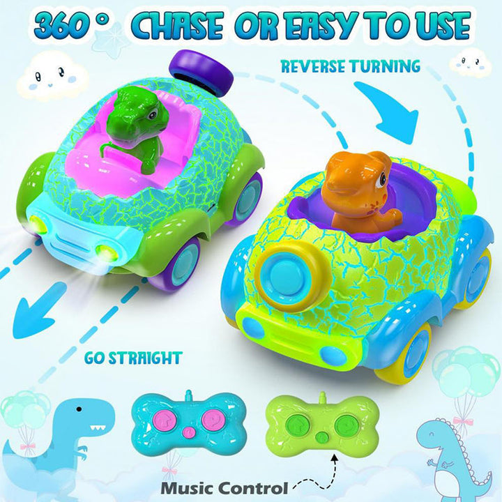 Dinosaur Remote Control Car RC Rechargeable Light Music