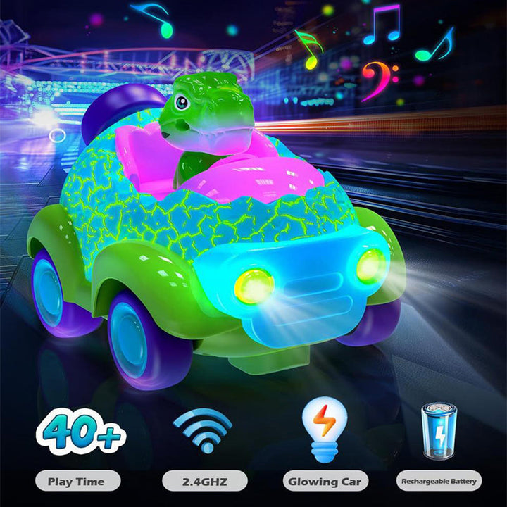 Dinosaur Remote Control Car RC Rechargeable Light Music