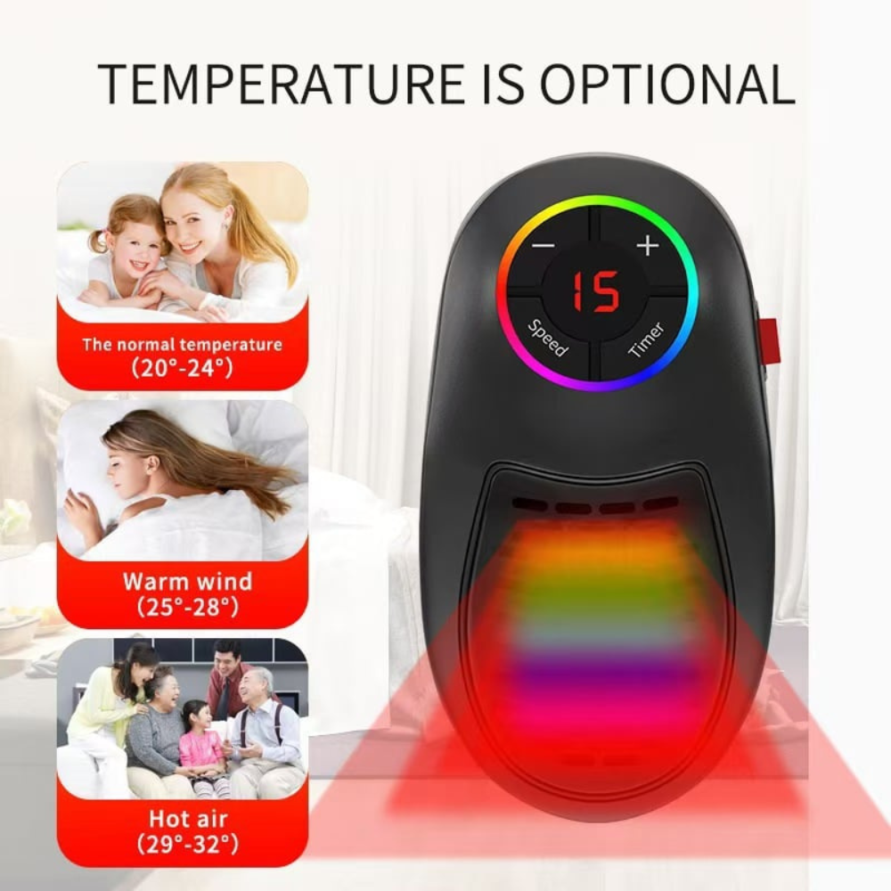 Electric Space Heater Digital Thermostat Energy Saver
