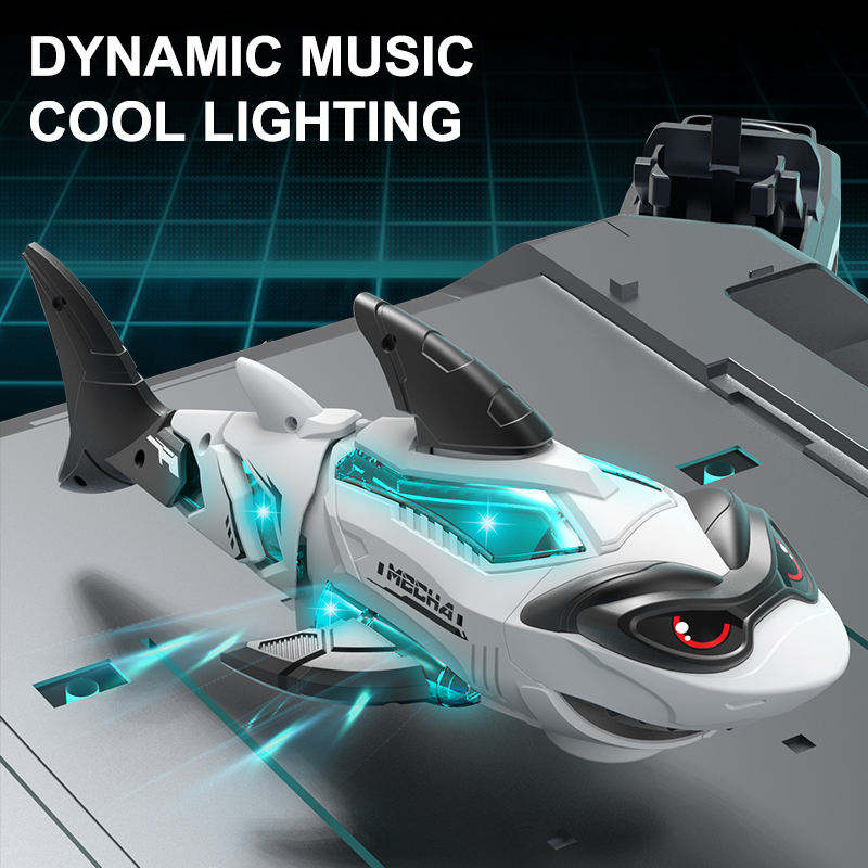 Electric Shark Toy Mechanical Shark with Light and Music