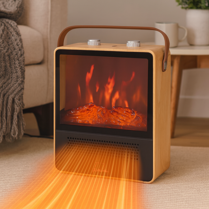 Electric Fireplace Heater with Flame Effect