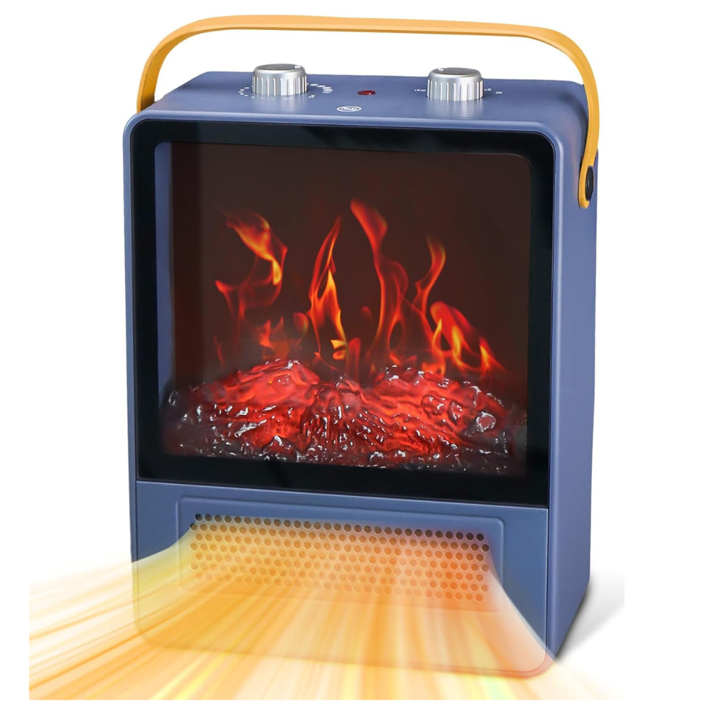Electric Fireplace Heater with Flame Effect