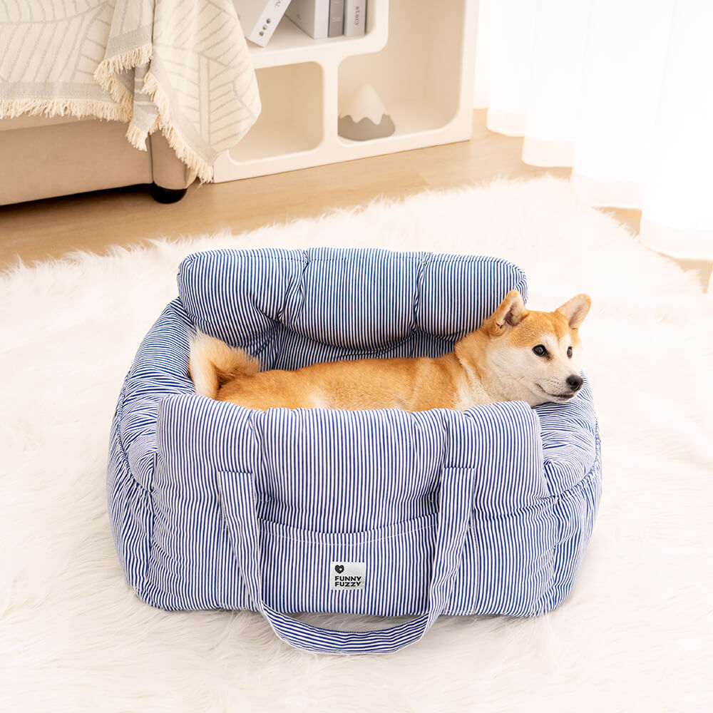 Pet Carrier Bed with Cushion and Shoulder Strap for Dogs and Cats