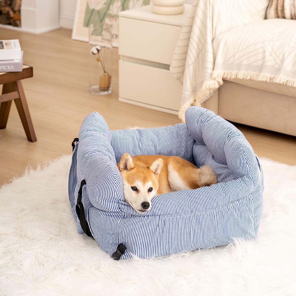 Pet Carrier Bed with Cushion and Shoulder Strap for Dogs and Cats