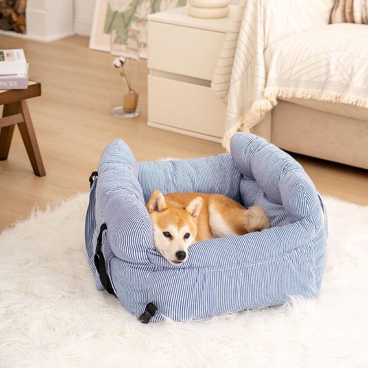 Pet Carrier Bed with Cushion and Shoulder Strap for Dogs and Cats