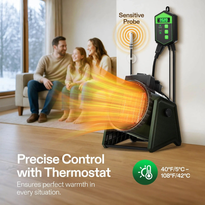 Adjustable Thermostat Electric Space Heater