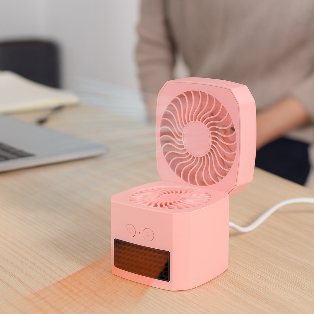 Desktop Electric Heater Fan Combo