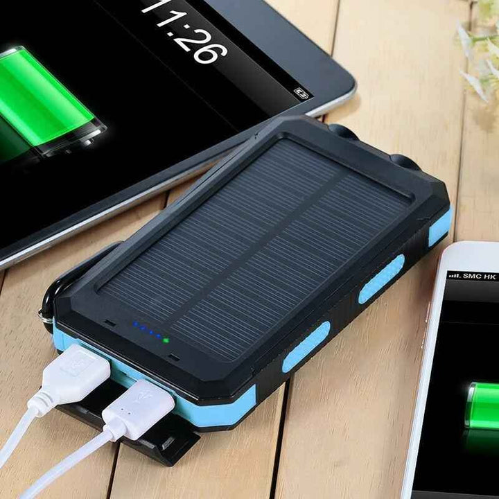 20000mAh Waterproof Power Bank Dual USB Flashlight