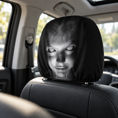 Halloween Car Headrest Covers Funny Cartoon Design