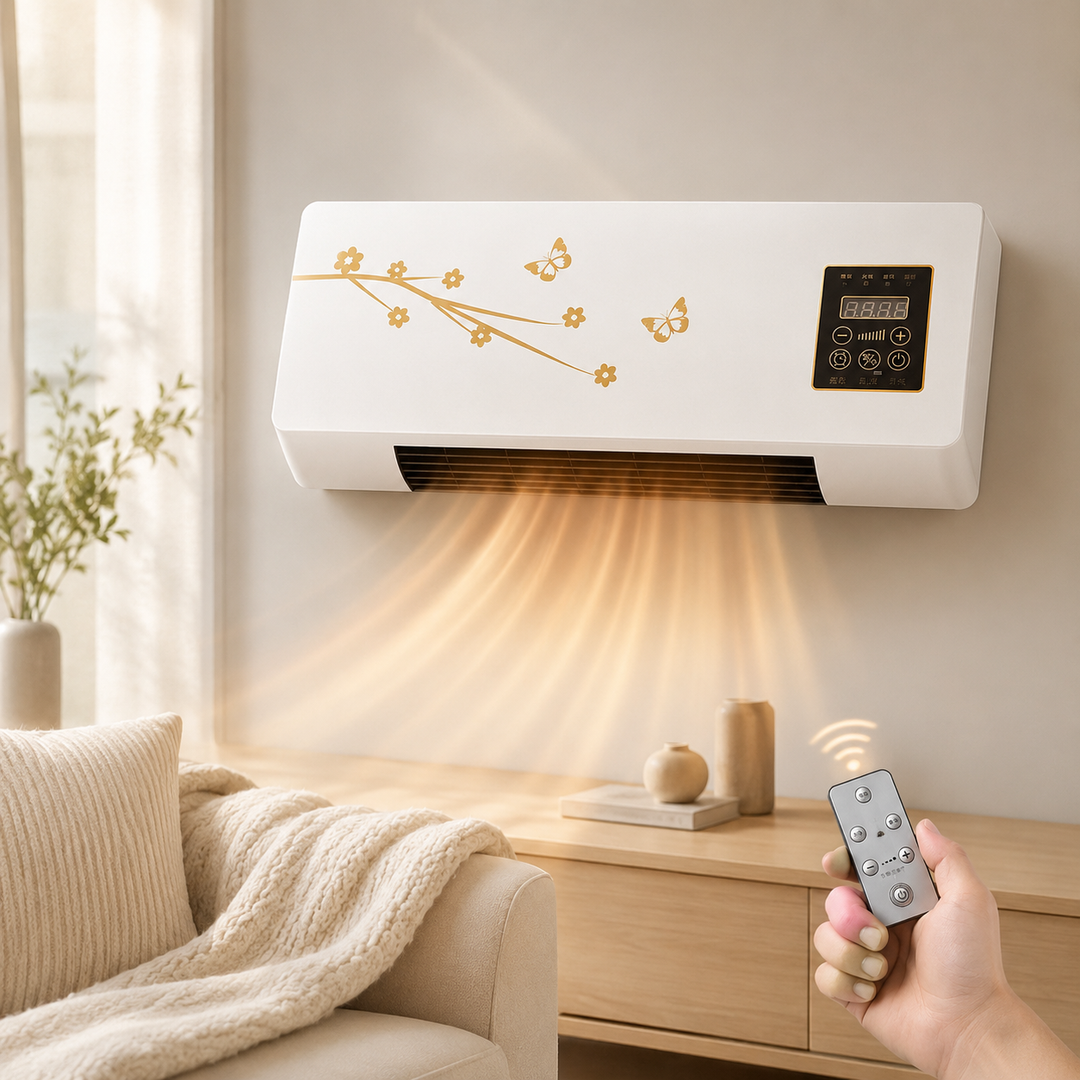 Portable Space Heater Compact Fan Heater  Bathroom Bedroom Office