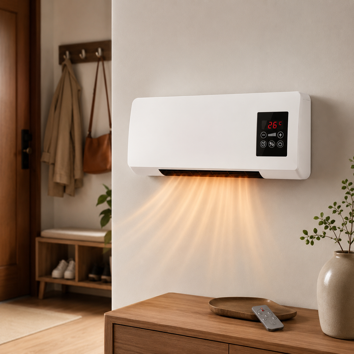 Portable Space Heater Compact Fan Heater  Bathroom Bedroom Office