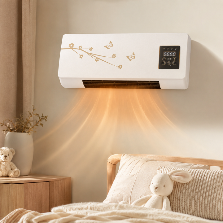 Portable Space Heater Compact Fan Heater  Bathroom Bedroom Office
