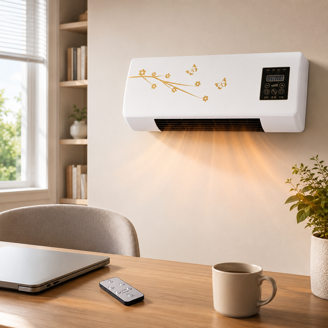 Portable Space Heater Compact Fan Heater  Bathroom Bedroom Office