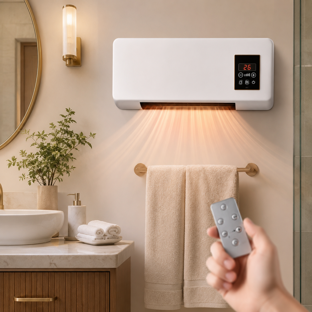Portable Space Heater Compact Fan Heater  Bathroom Bedroom Office