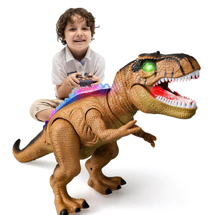Remote Control Dinosaur Toy with LED Lights and Sound