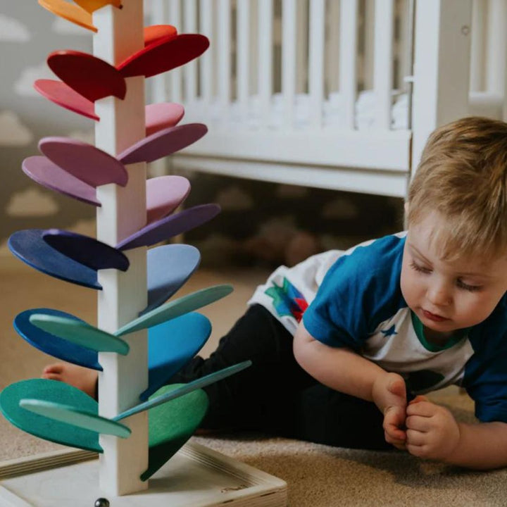 Wooden Rainbow Sound Tower Educational Toy Set