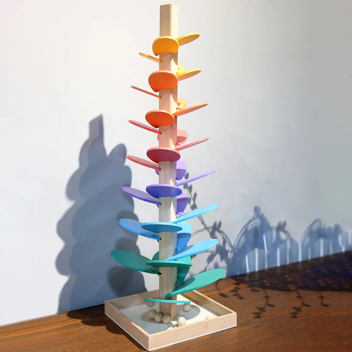 Wooden Rainbow Sound Tower Educational Toy Set