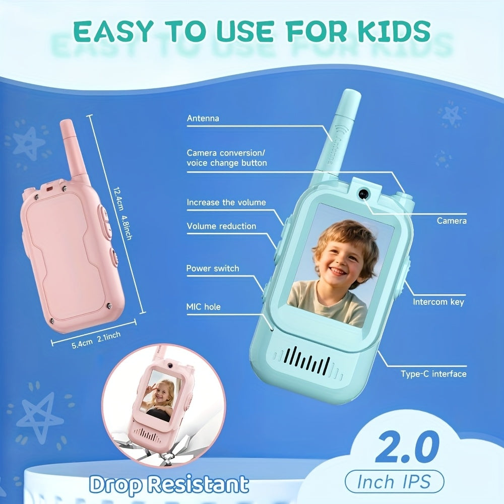 Kids Walkie Talkies Two-Way Video Chat Communication Set