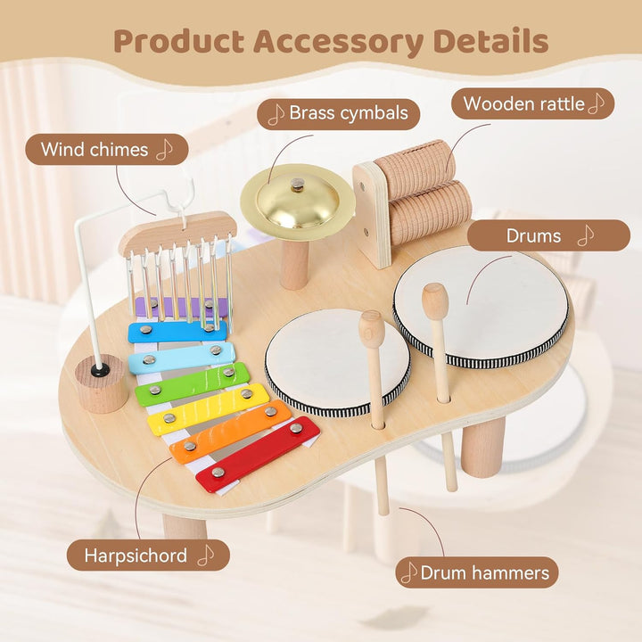 Montessori Music Activity Table Toy Sound Instrument