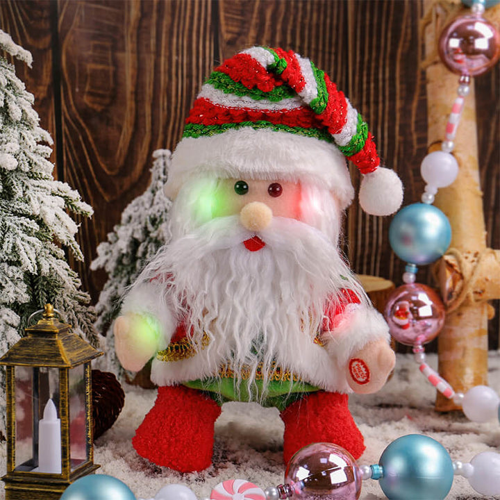 Santa Plush Toy Doll LED Light