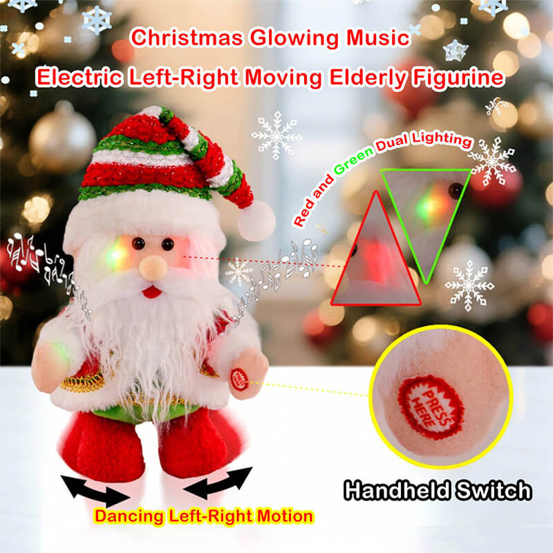 Santa Plush Toy Doll LED Light