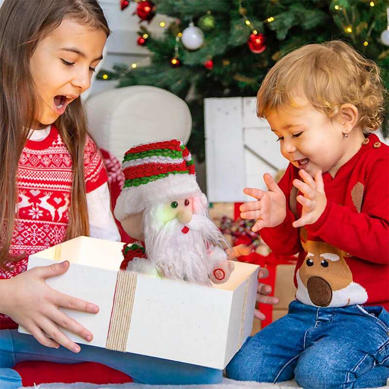Santa Plush Toy Doll LED Light