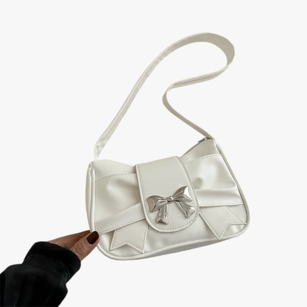 Womens PU Leather Shoulder Bag with Zipper Closure