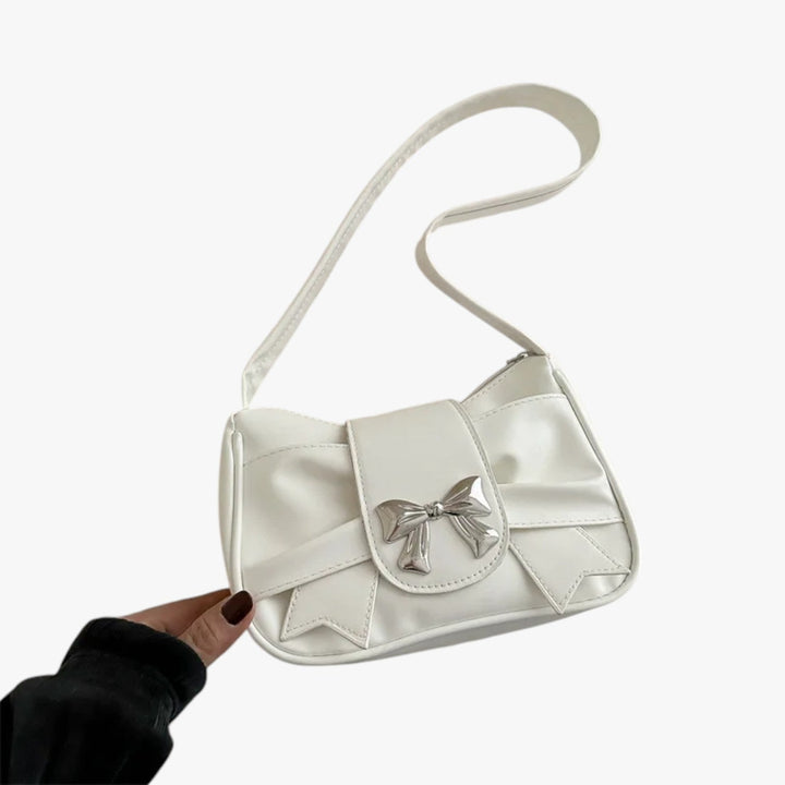 Womens PU Leather Shoulder Bag with Zipper Closure
