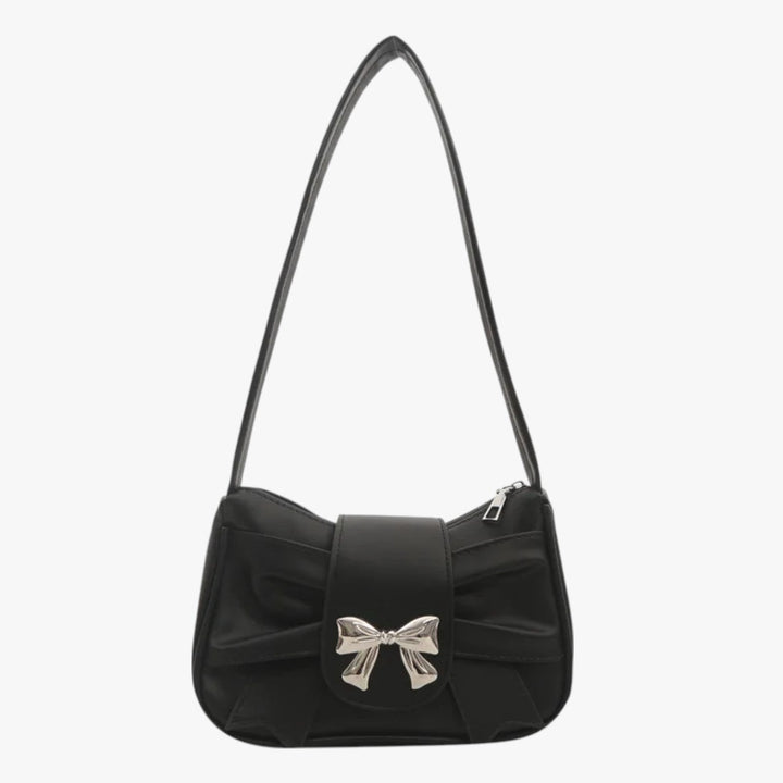 Womens PU Leather Shoulder Bag with Zipper Closure