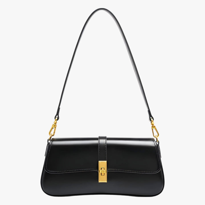 Womens Baguette Shoulder Bag with Clasp Closure