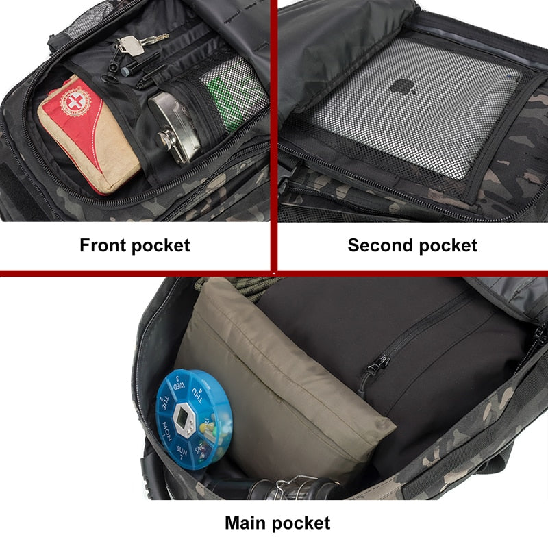 Tactical Backpack 60L Expandable Waterproof Rucksack