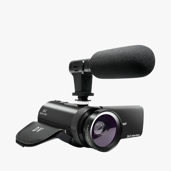 HD Video Camcorder with External Microphone