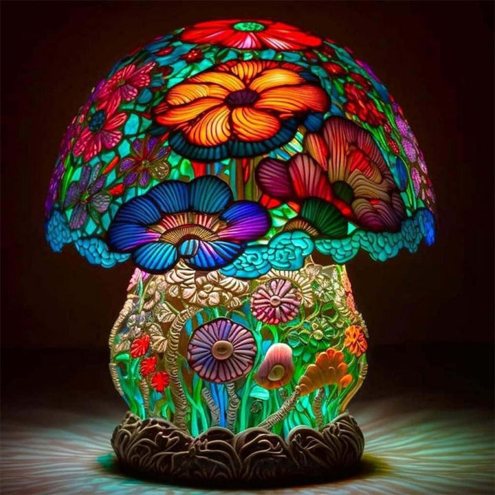 Stained Glass Mushroom Table Lamp 9 Style Options