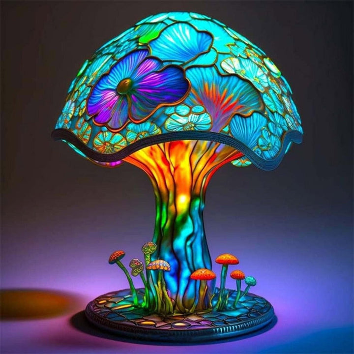 Stained Glass Mushroom Table Lamp 9 Style Options