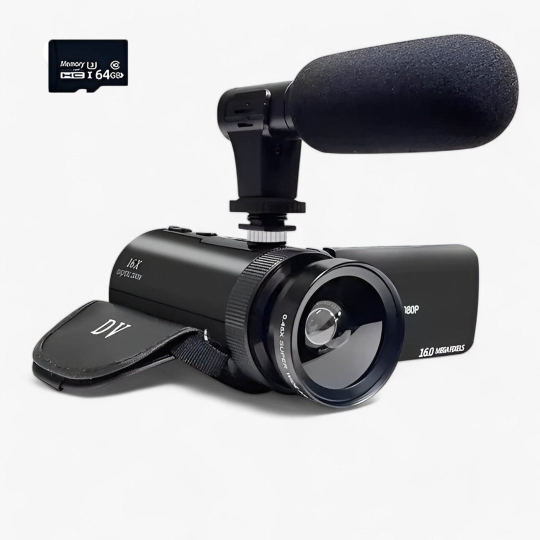 HD Video Camcorder with External Microphone