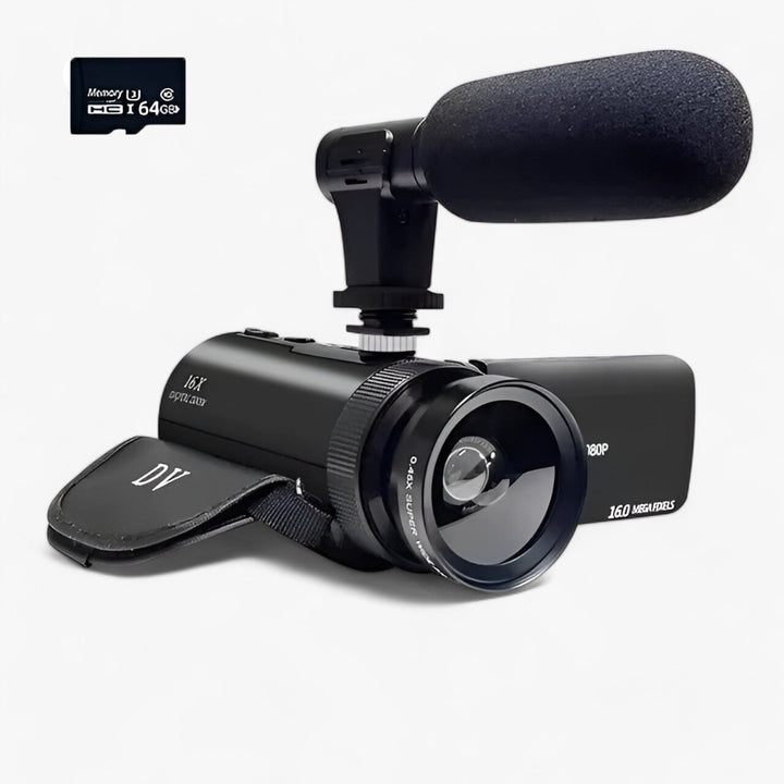 HD Video Camcorder with External Microphone