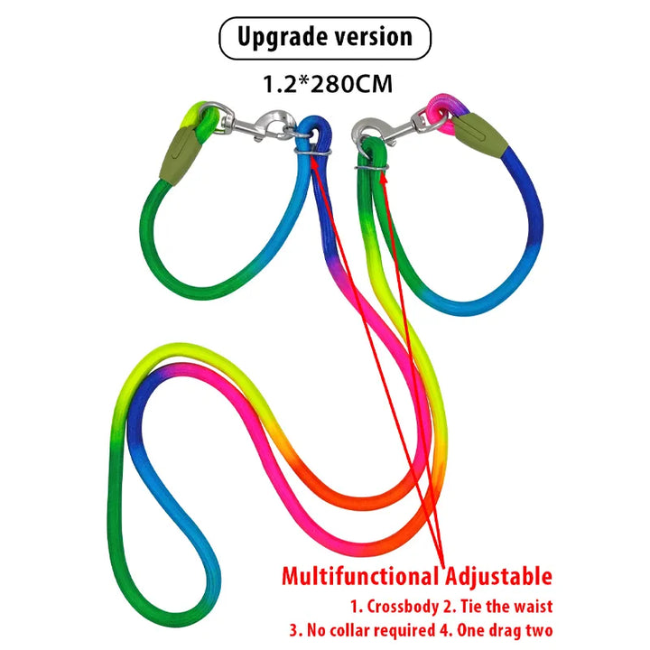 Hands-Free Dog Leash Adjustable Belt Attachment System