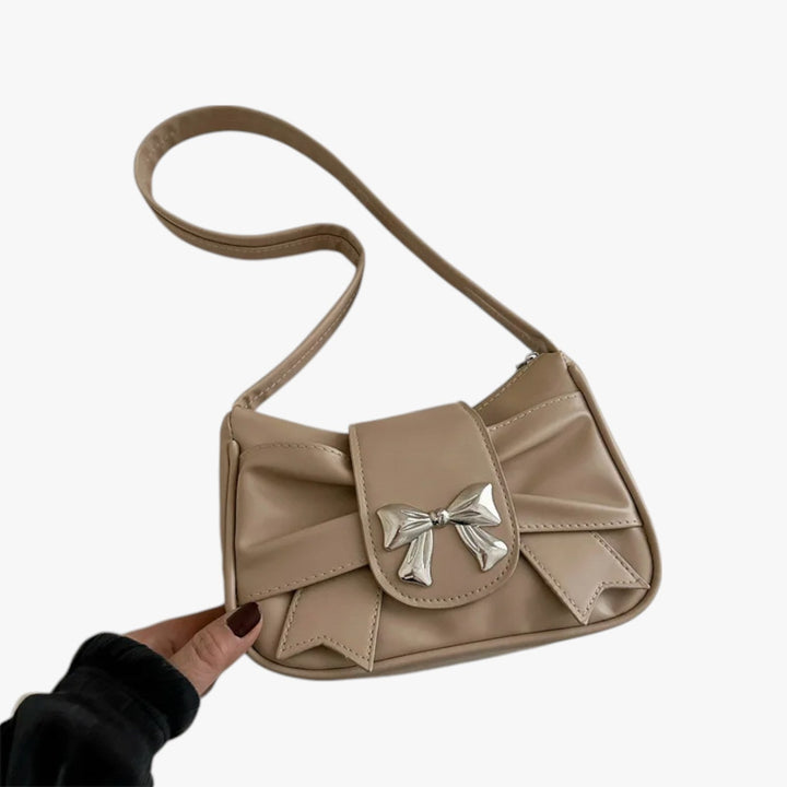 Womens PU Leather Shoulder Bag with Zipper Closure