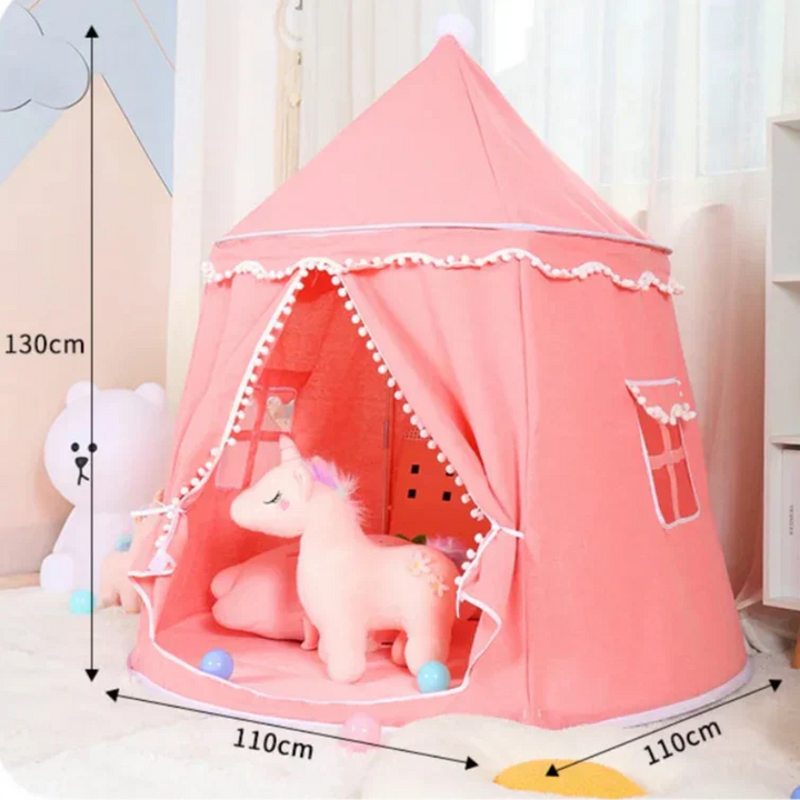 Round Plush Play Tent for Kids Indoor Outdoor
