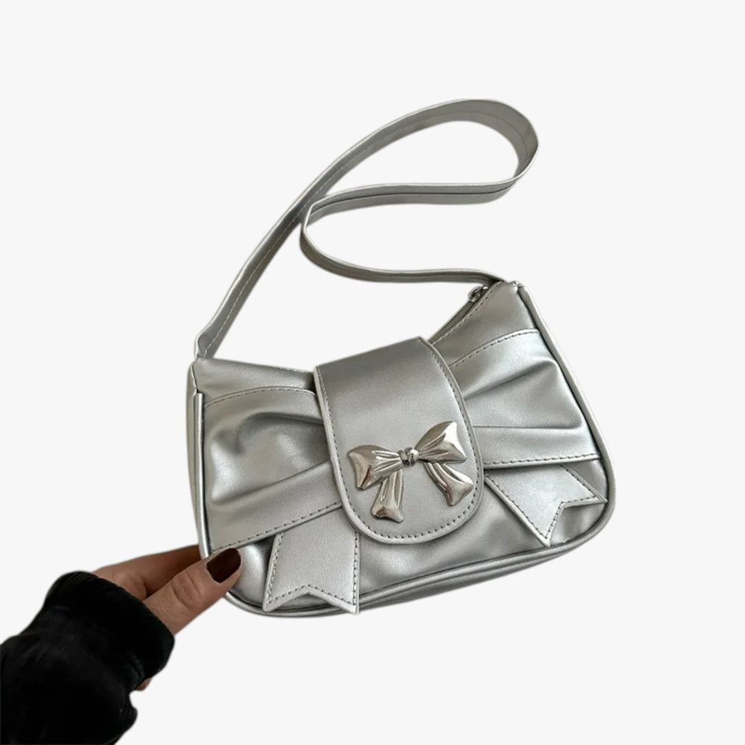 Womens PU Leather Shoulder Bag with Zipper Closure
