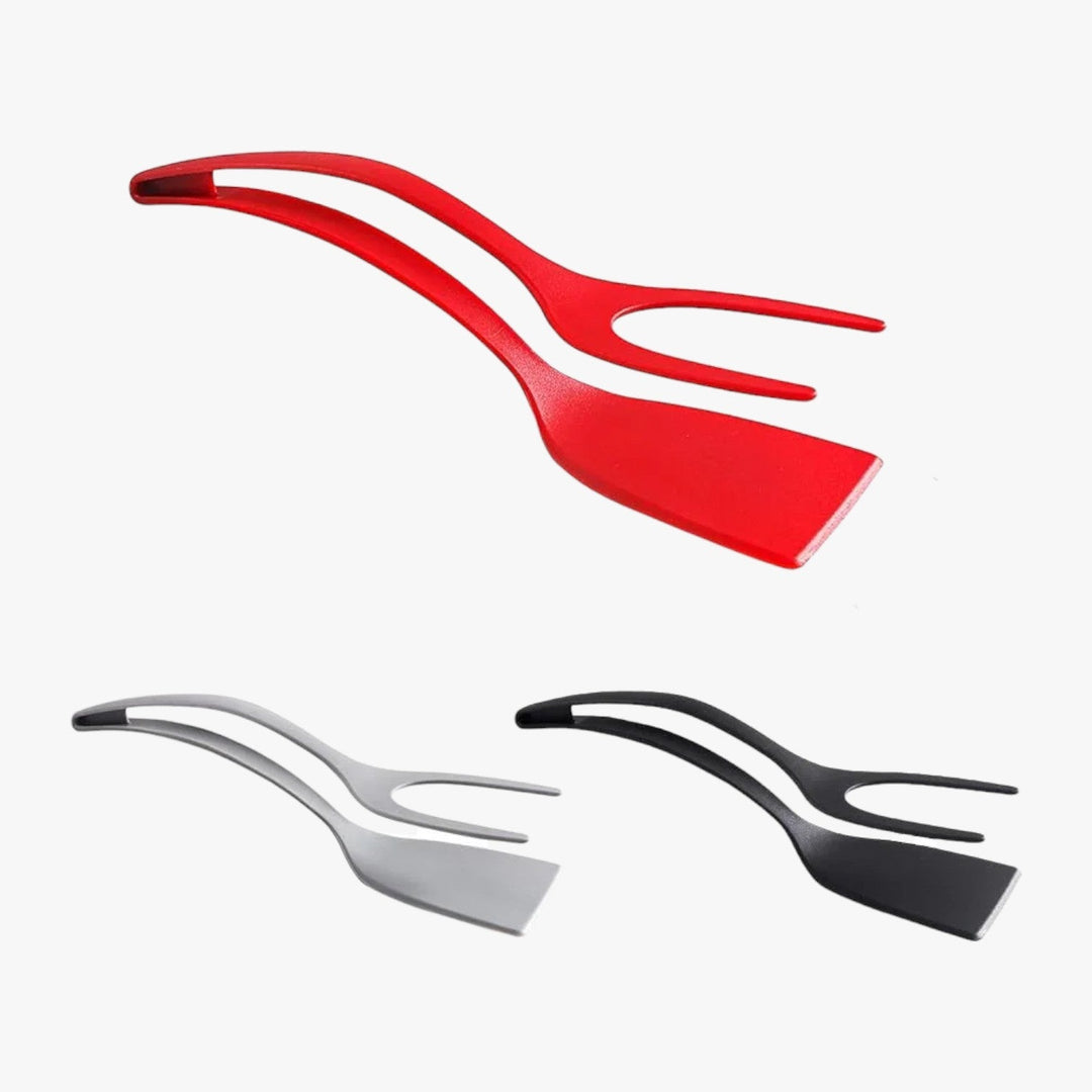2 in 1 Silicone Spatula Tongs Kitchen Utensil