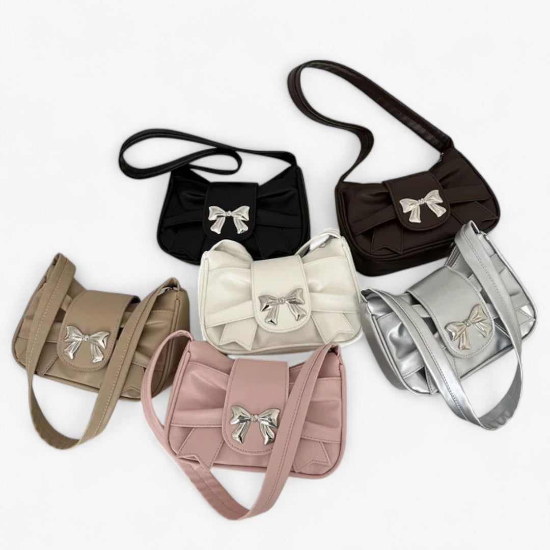 Womens PU Leather Shoulder Bag with Zipper Closure